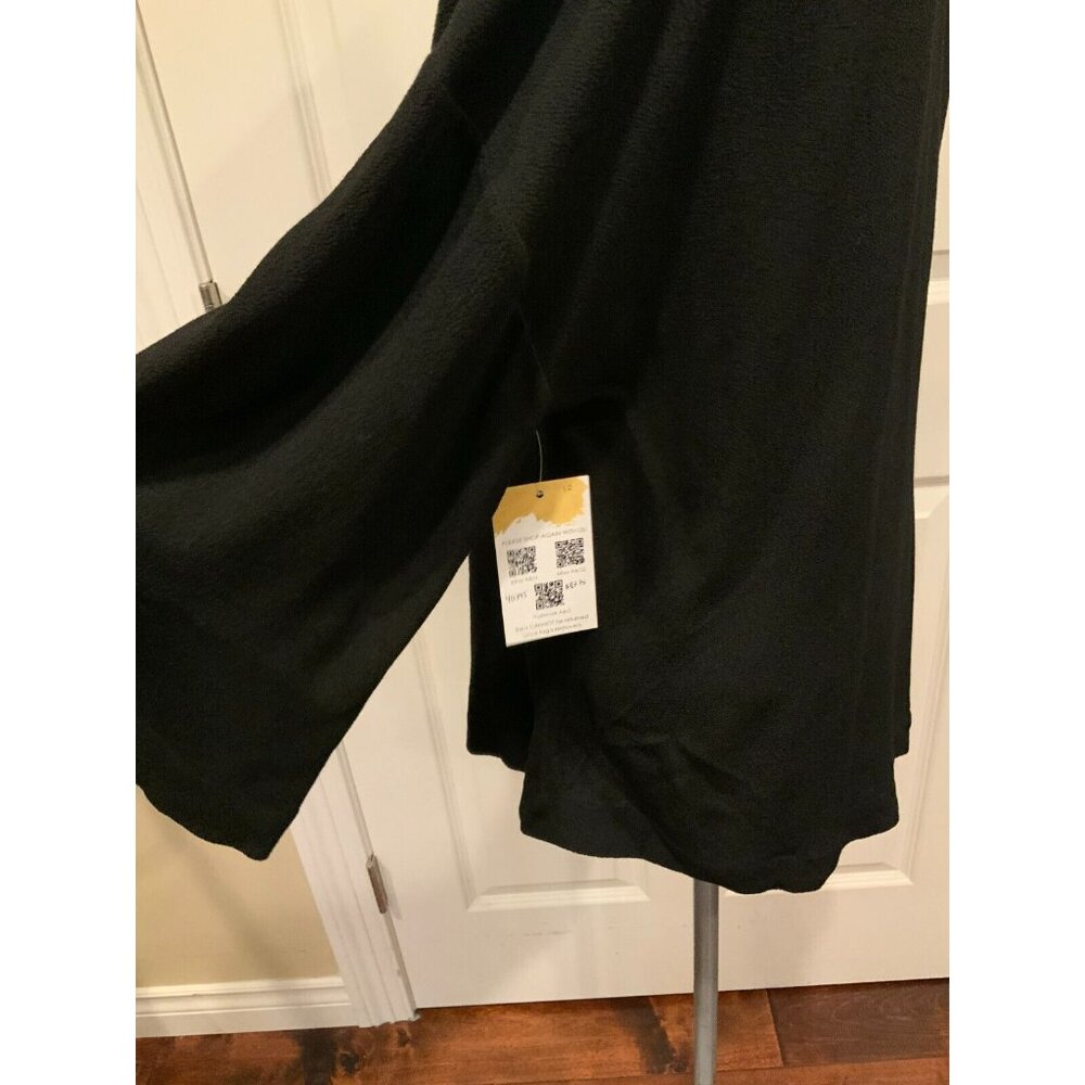 IRO Black Blouse W/ Lace-Up Neckline W/ Wide Long Sleeves, Size 4 (US) 36 (FR) - Picture 6 of 9